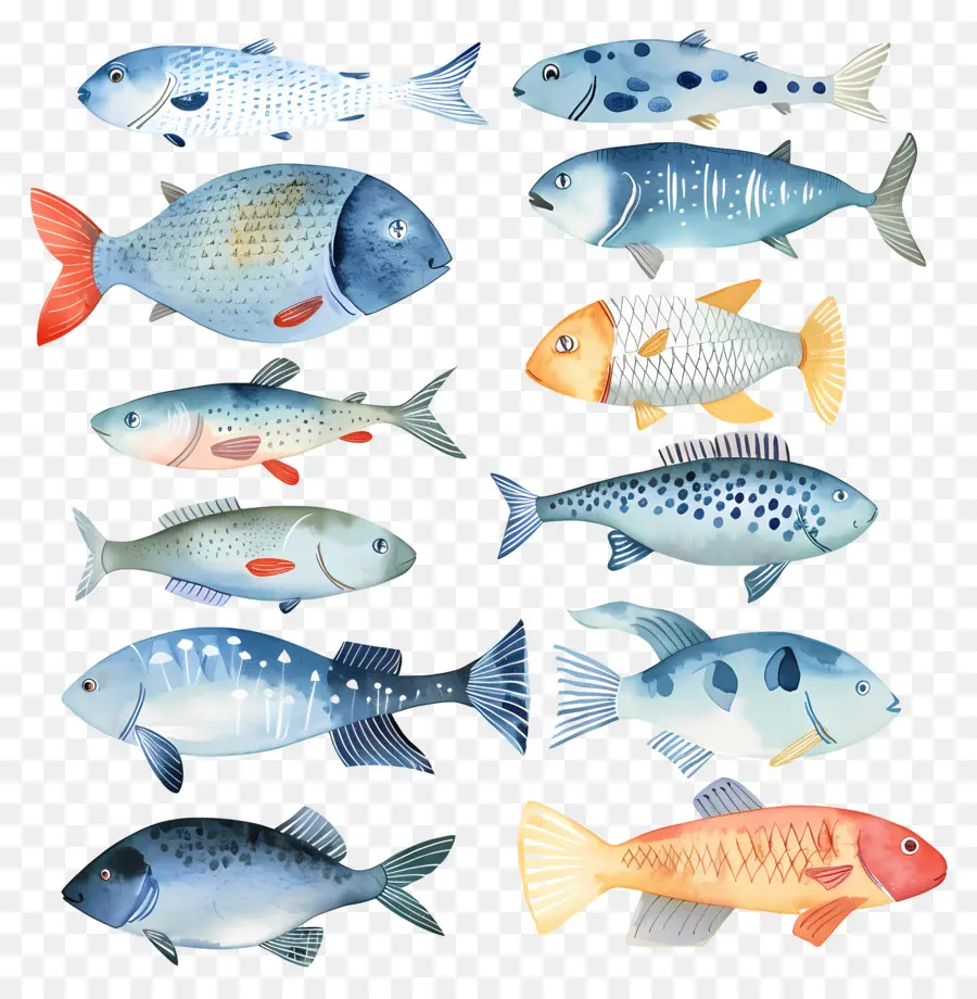 Los Peces，Pescado Azul PNG