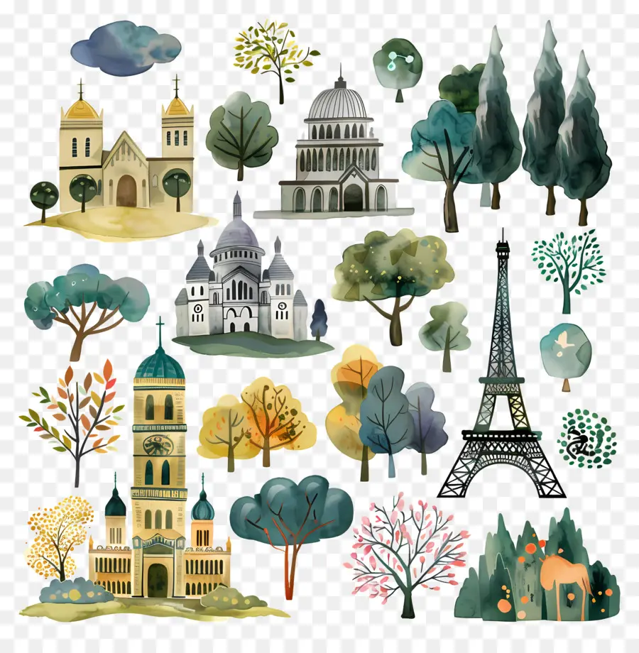 París，Paisaje PNG