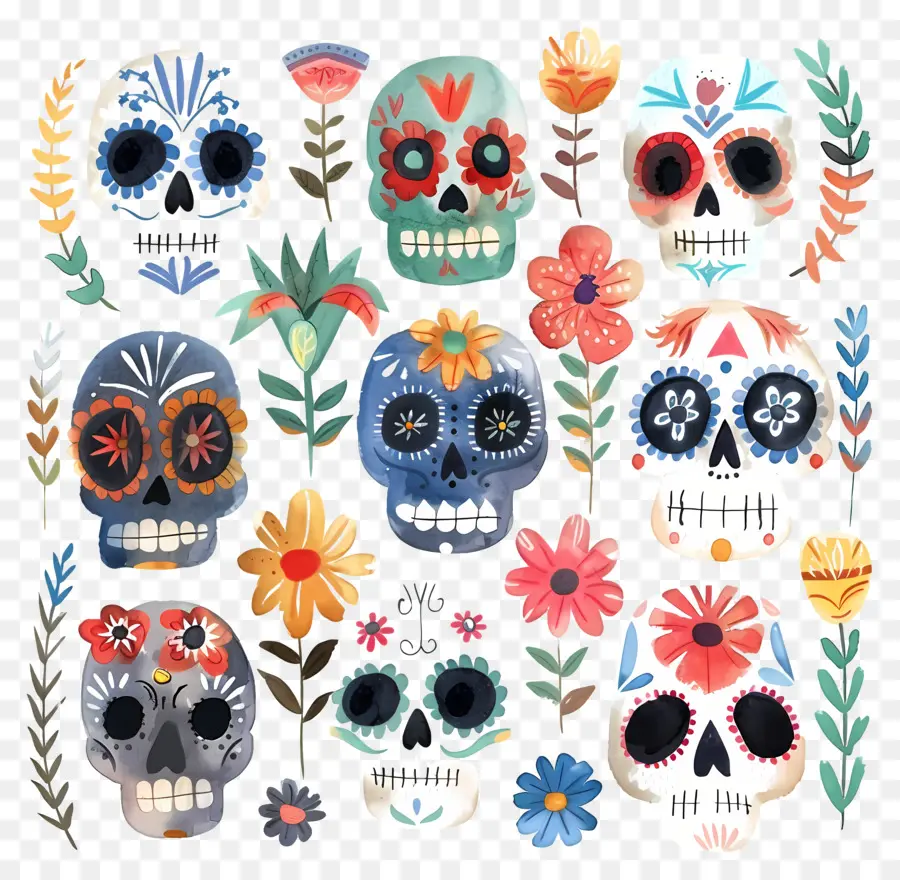 Calaveras De Azúcar，Cráneos PNG