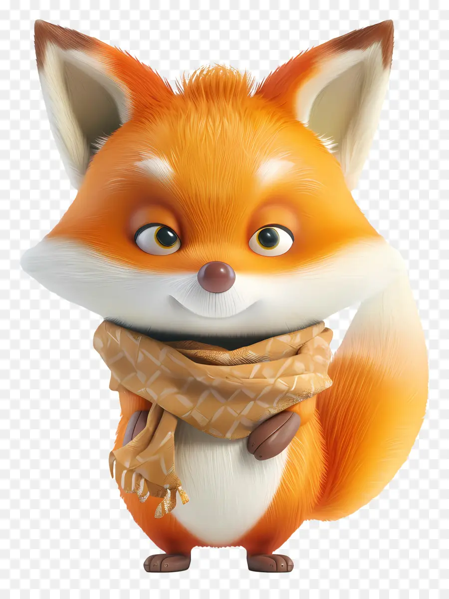 Little Fox 3d，De Dibujos Animados De Fox PNG