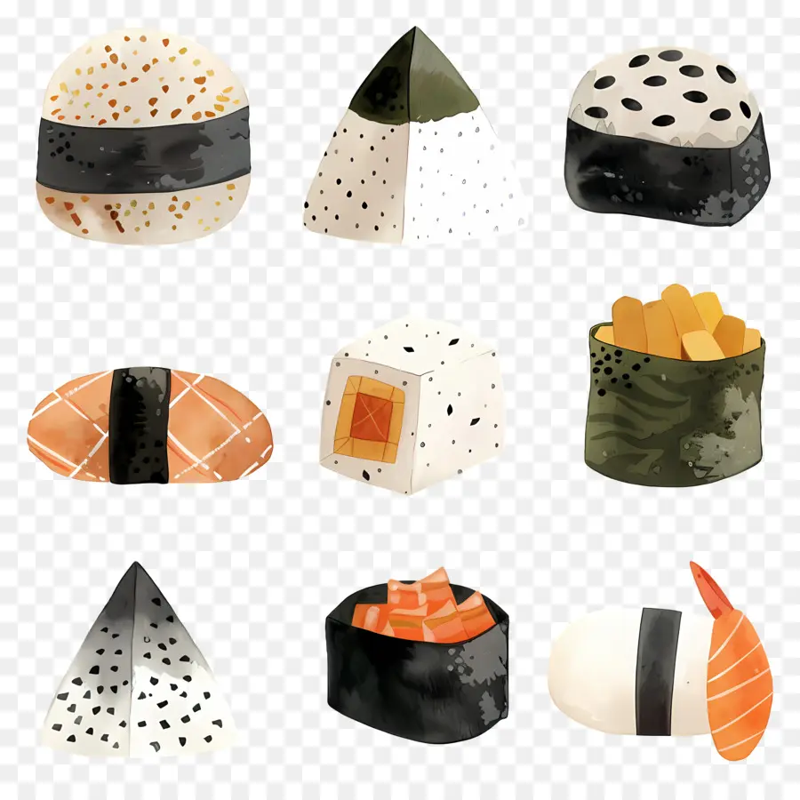 Onigiri，Sushi PNG