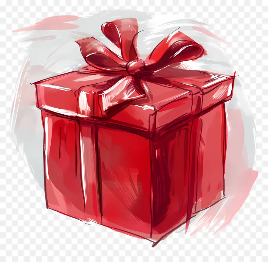 Rojo De Regalo，Rojo De La Caja De Regalo PNG