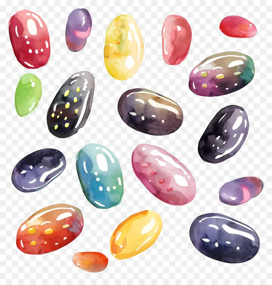 Jelly Beans，Pinturas Acuarela PNG