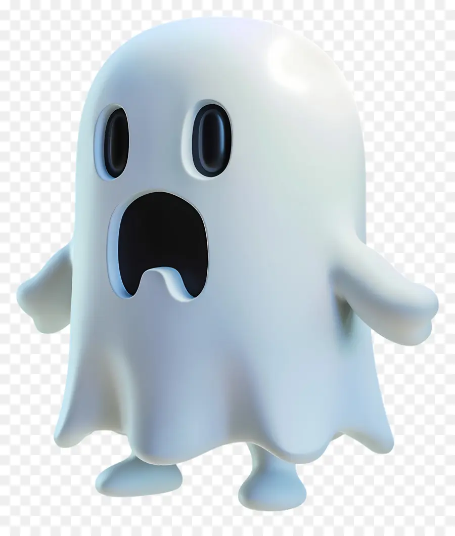 3d Fantasma Asustado，Criatura Fantasmal PNG