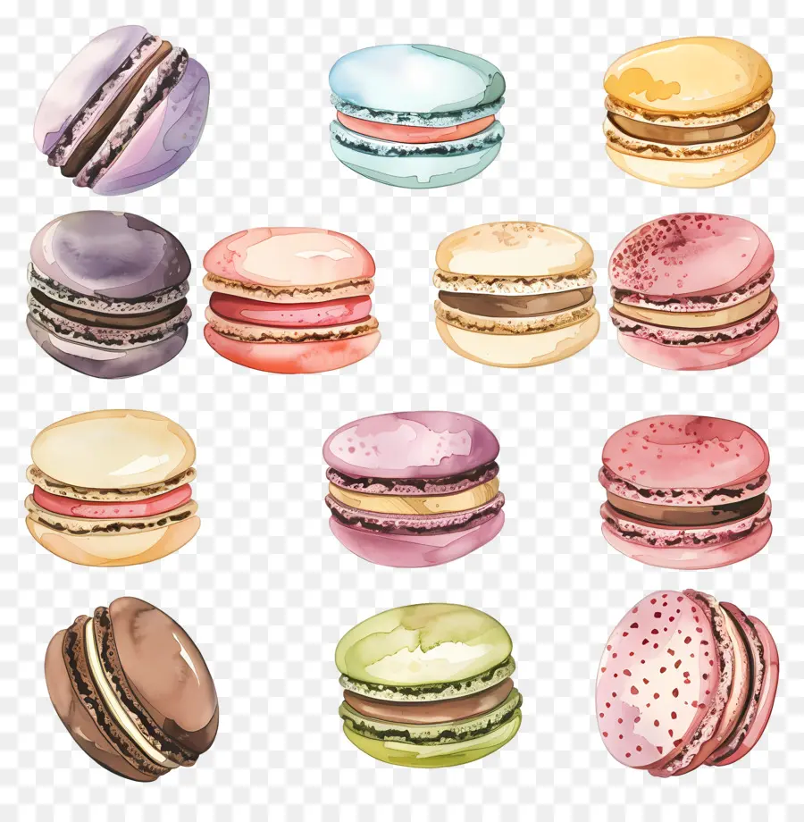 Macarons，Chocolate PNG