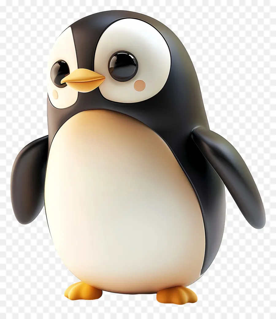 Little Penguin 3d，Dibujos Animados De Pingüinos PNG