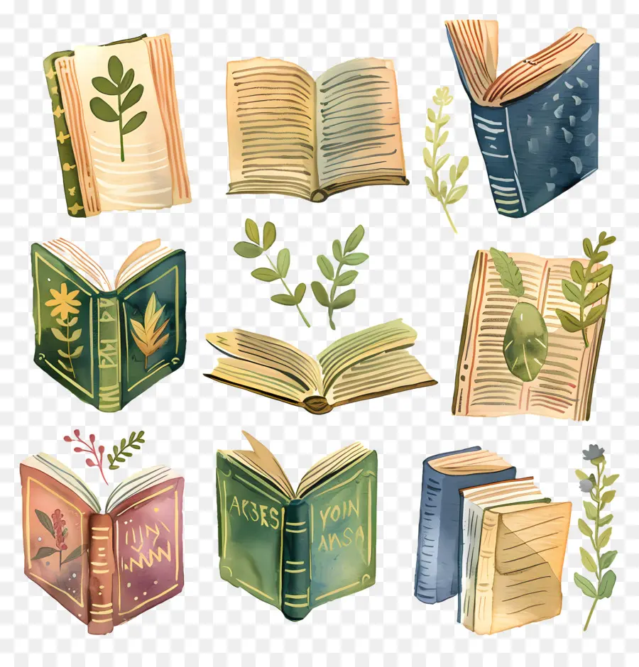 Libros，Las Plantas PNG