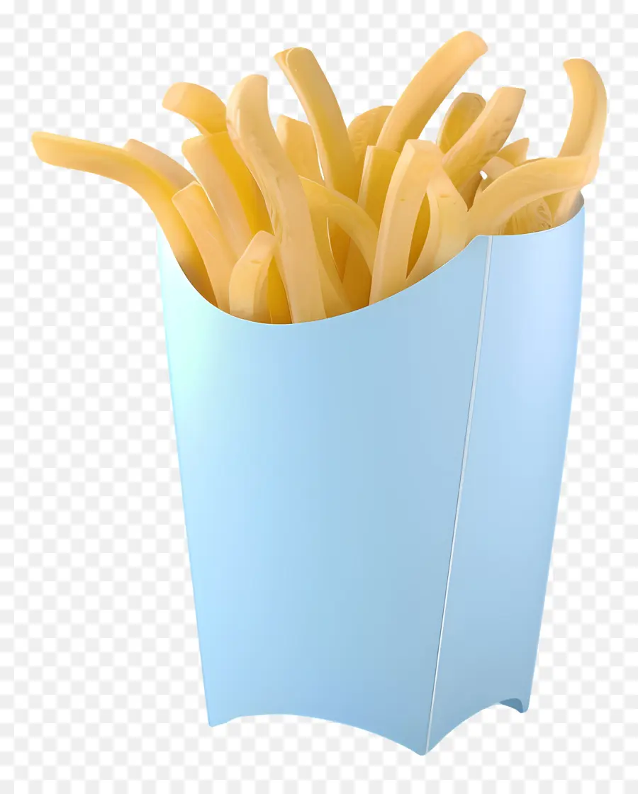 Las Papas Fritas，Contenedor Azul PNG