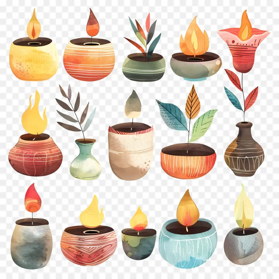 Diya，Pinturas Acuarela PNG