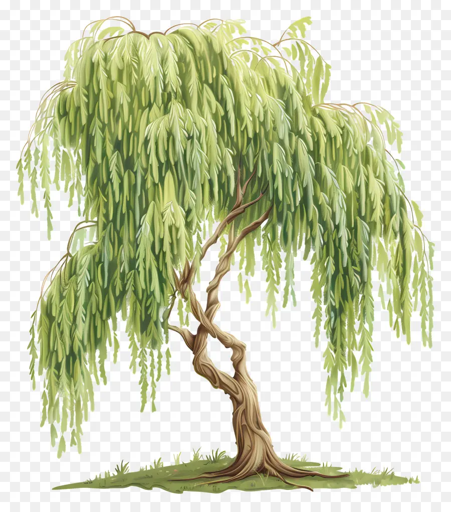 árbol De Sauce，Hojas Verdes PNG