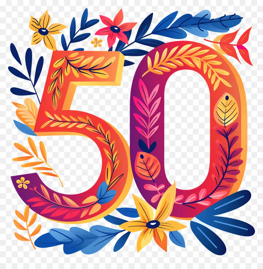 Número 50，50 Cumpleaños PNG