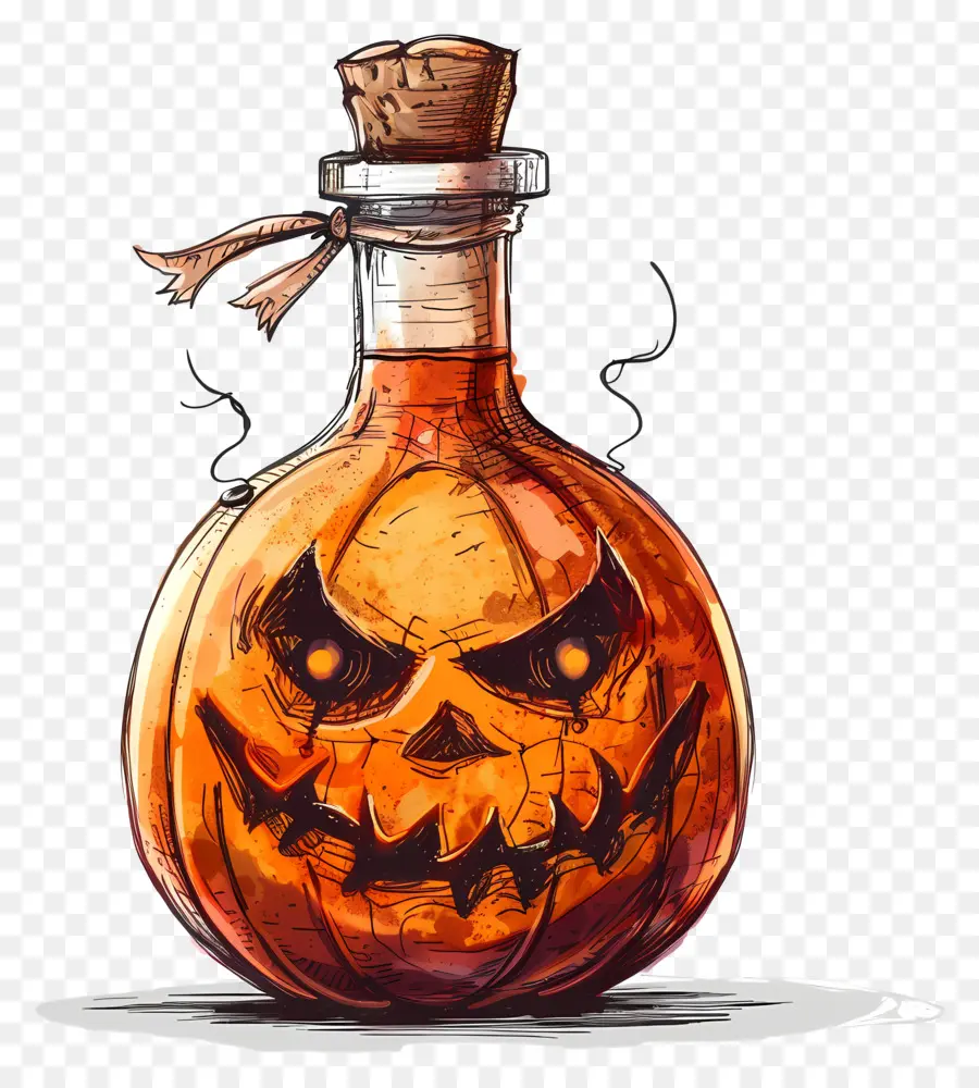 Poción，Botella En Forma De Calabaza PNG