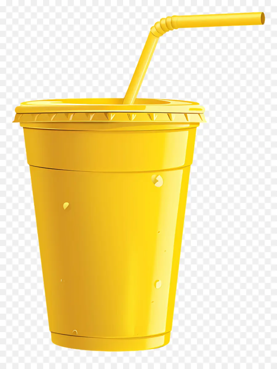 Copa Desechable，Taza De Plástico Amarillo PNG