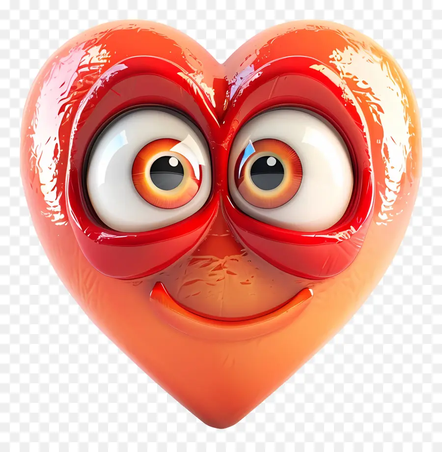 Corazón Con Ojos，Corazón Emoji PNG