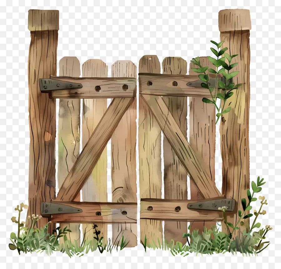 La Madera De La Puerta，Valla De Madera PNG