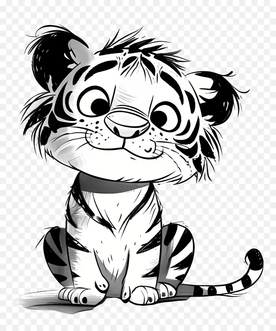 Cartoon Tiger，Tigre Blanco PNG