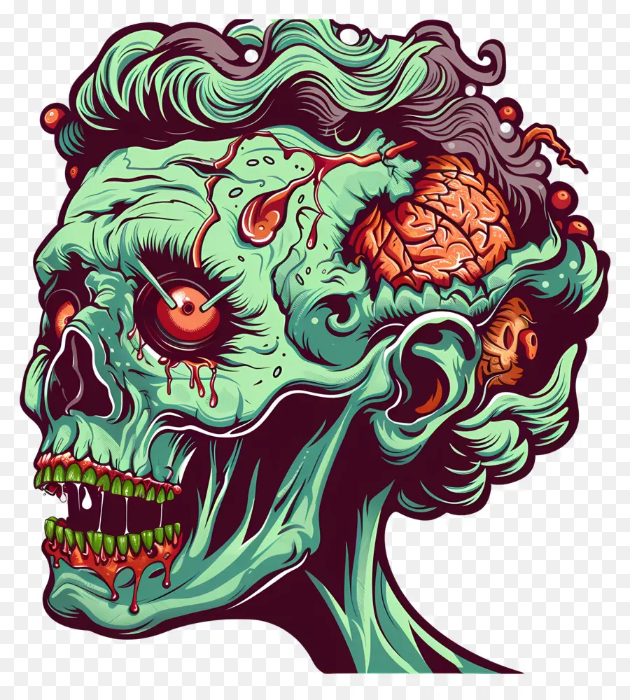 Cabeza De Zombi，Zombie PNG