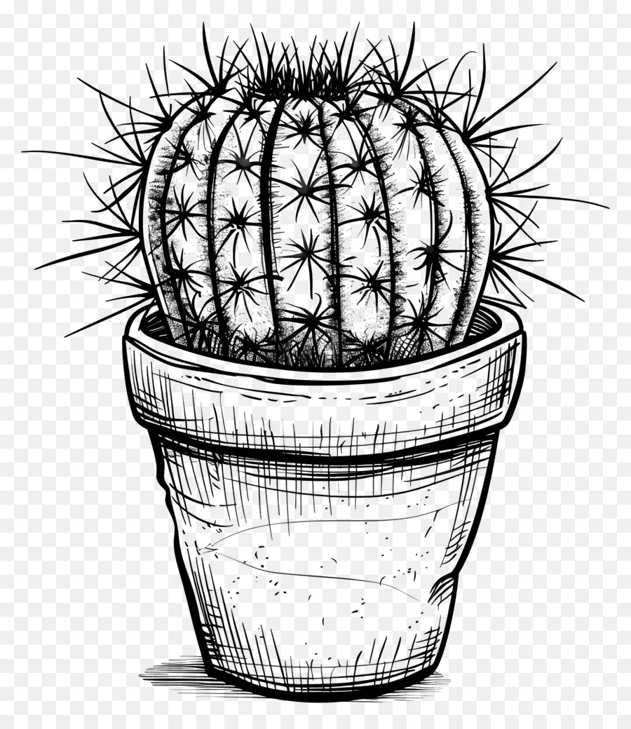 Cactus En Maceta，Atardecer PNG