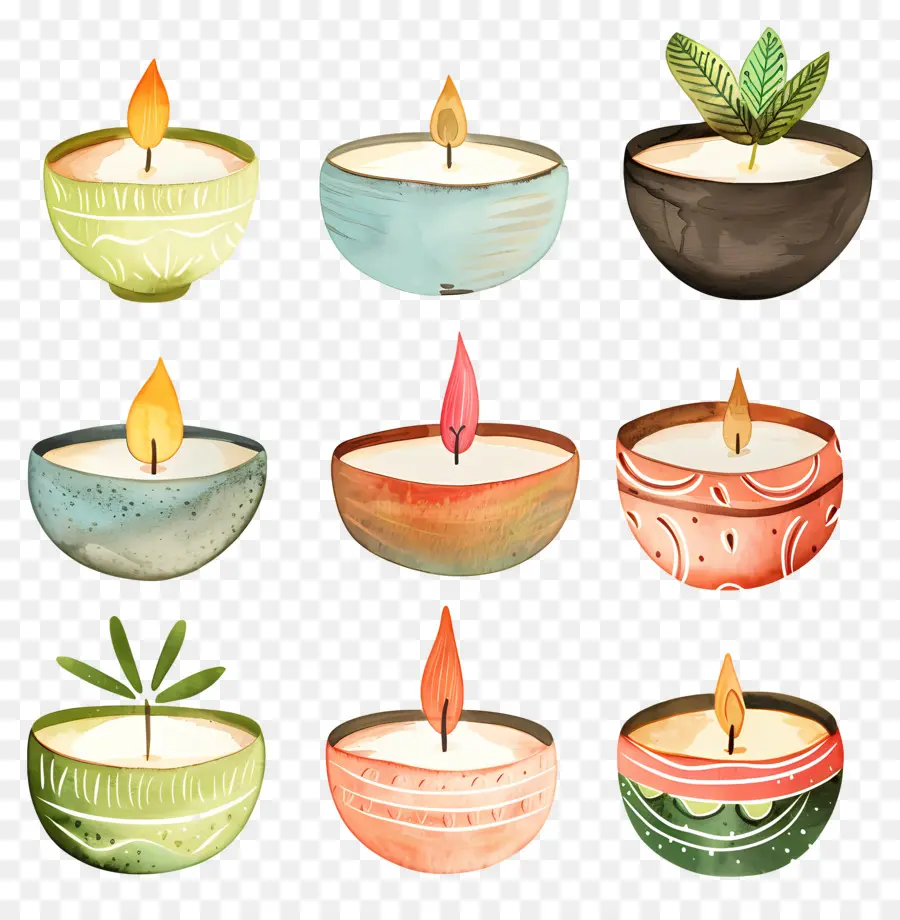 Diya，Velas PNG