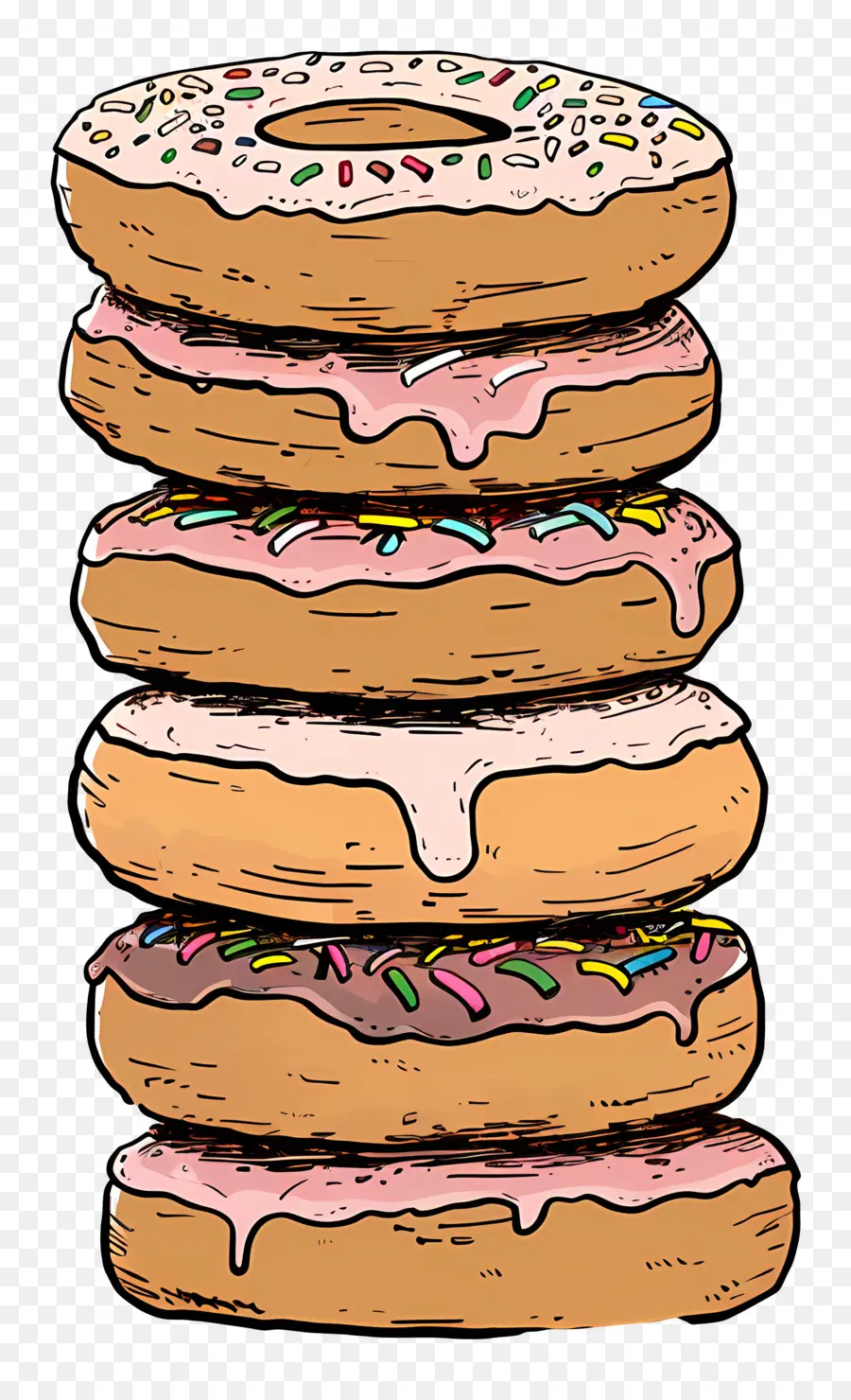 Pila De Donas，Donuts PNG