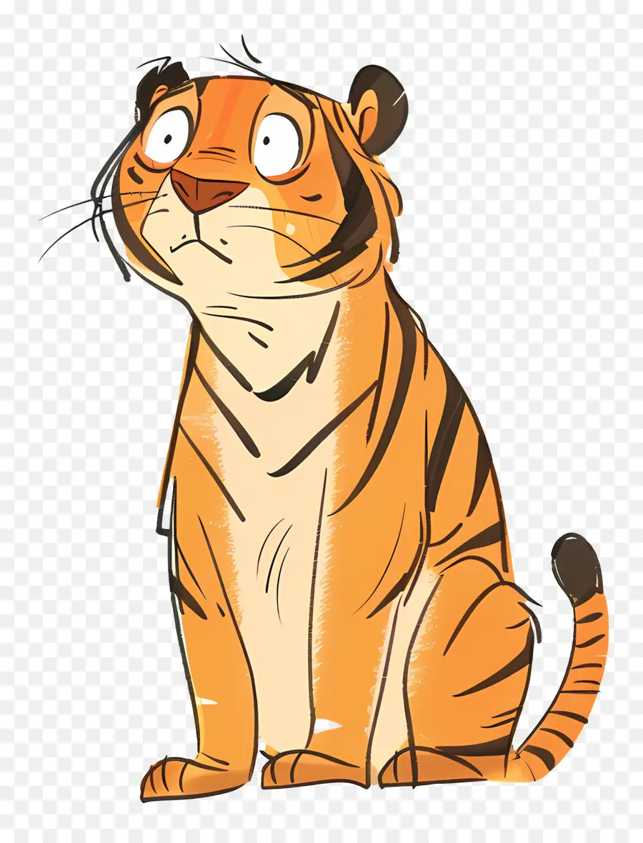 Cartoon Tiger，Tigre Ilustración PNG