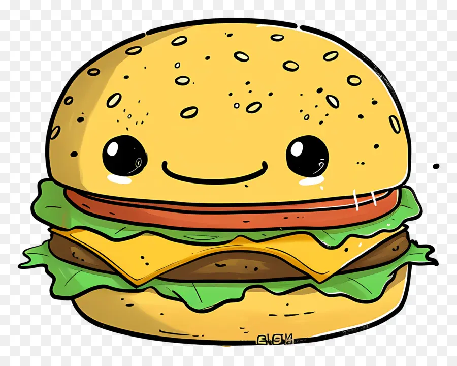 De Dibujos Animados De La Hamburguesa，Happy Hamburger PNG