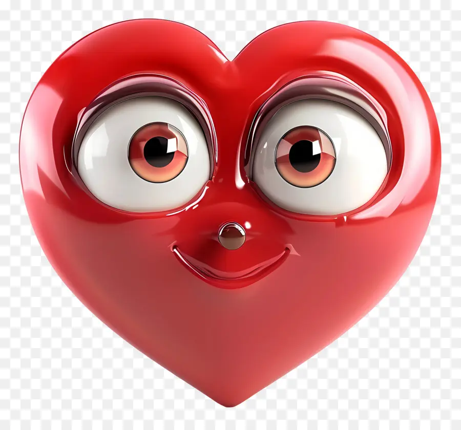 Corazón Con Ojos，En Forma De Corazón PNG