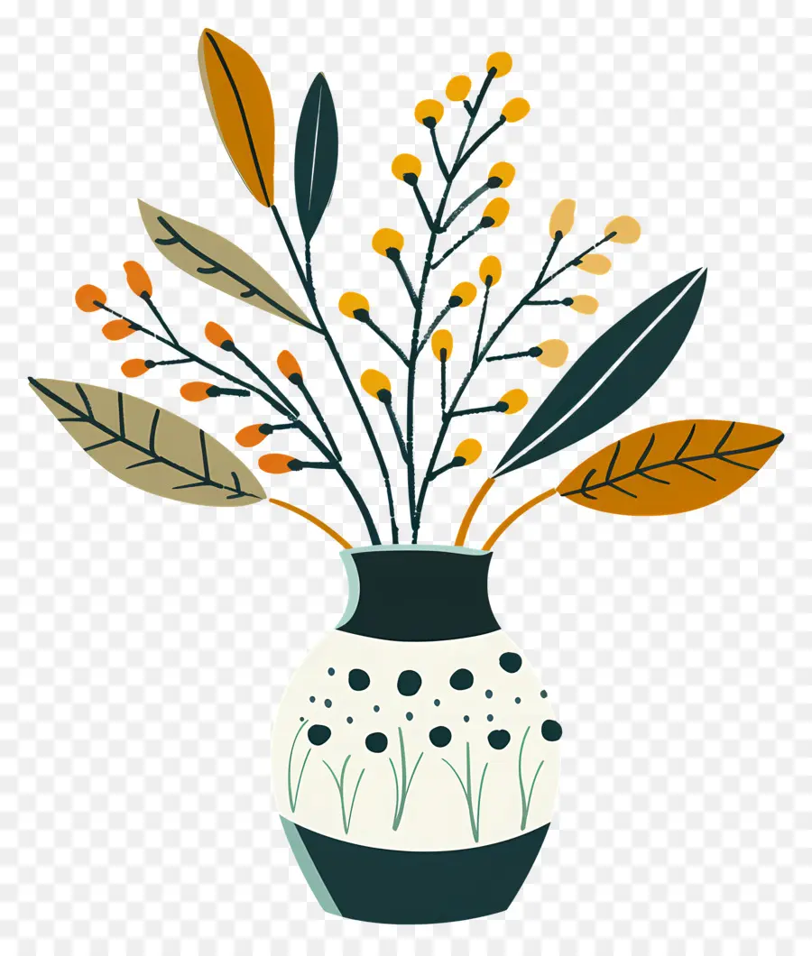 Jarrón Decorativo，Ramo De Flores PNG