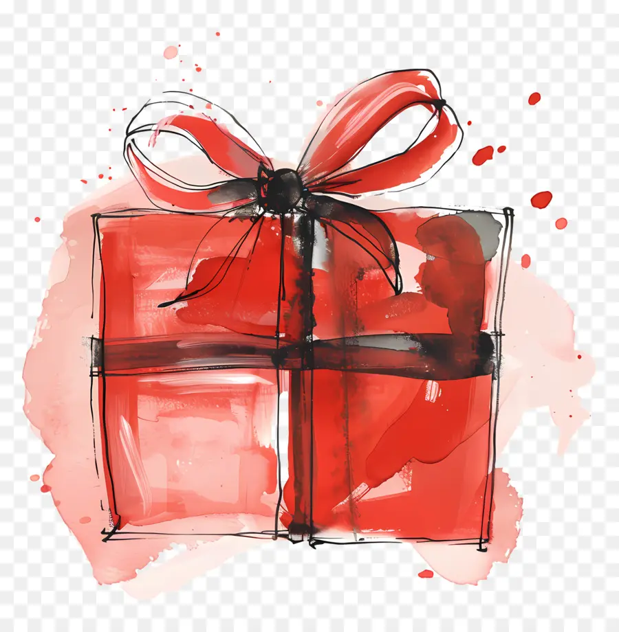 Rojo De Regalo，Rojo De La Caja De Regalo PNG