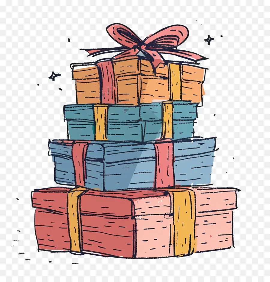 Pila De Regalos，Cajas De Regalo PNG