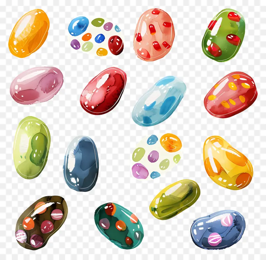 Jelly Beans，Jellybeans Coloridas PNG