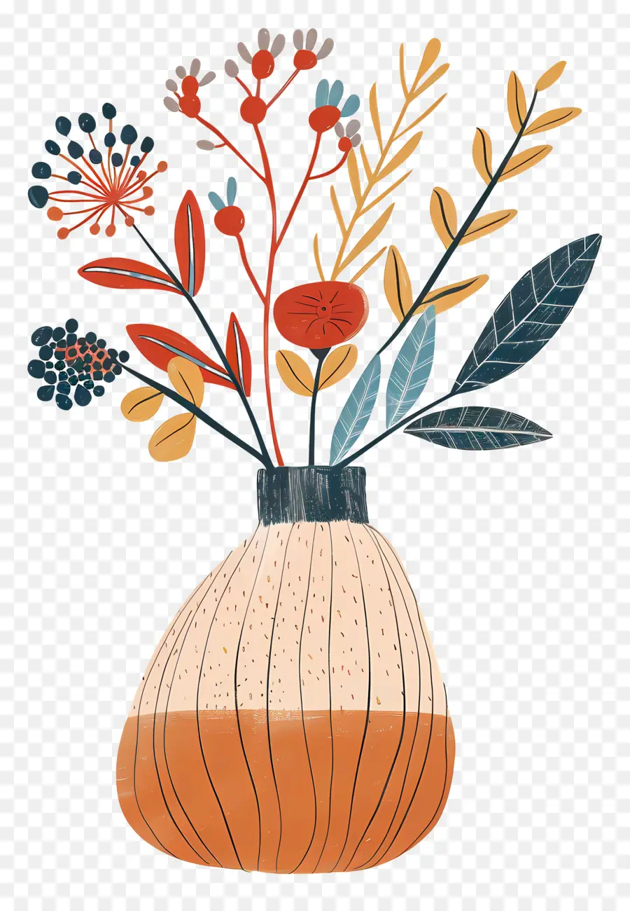 Jarrón Decorativo，Ramo De Flores PNG