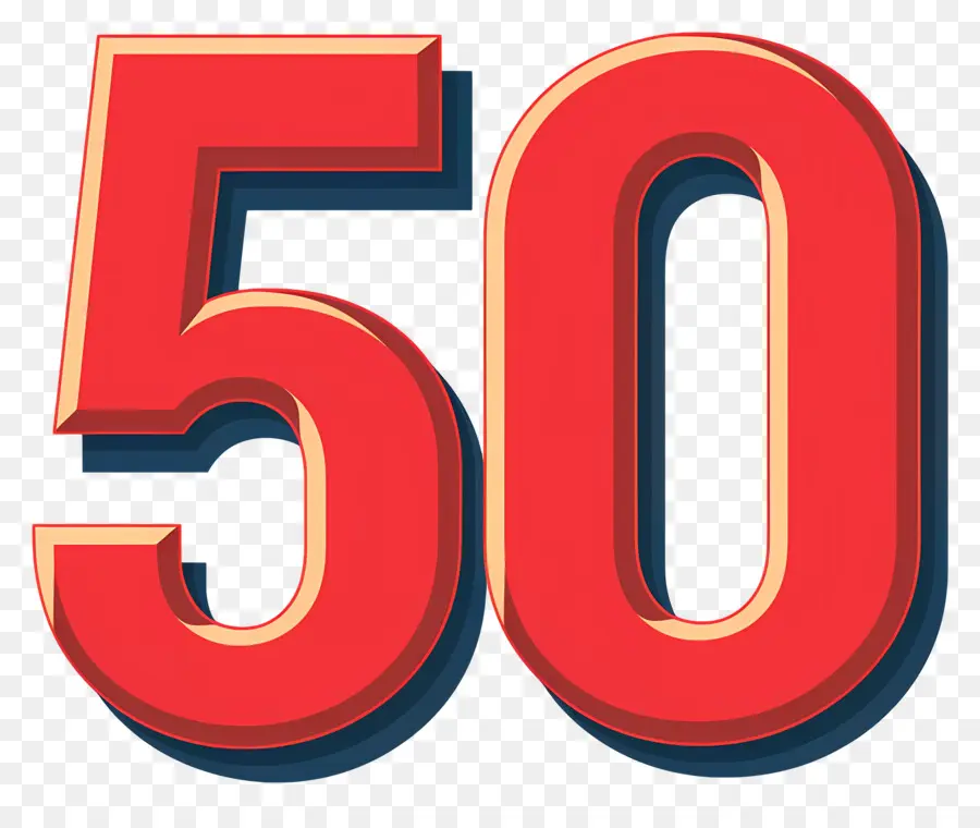 Numero 50，Rojo PNG