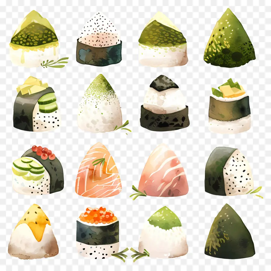 Onigiri，Rollos De Sushi PNG