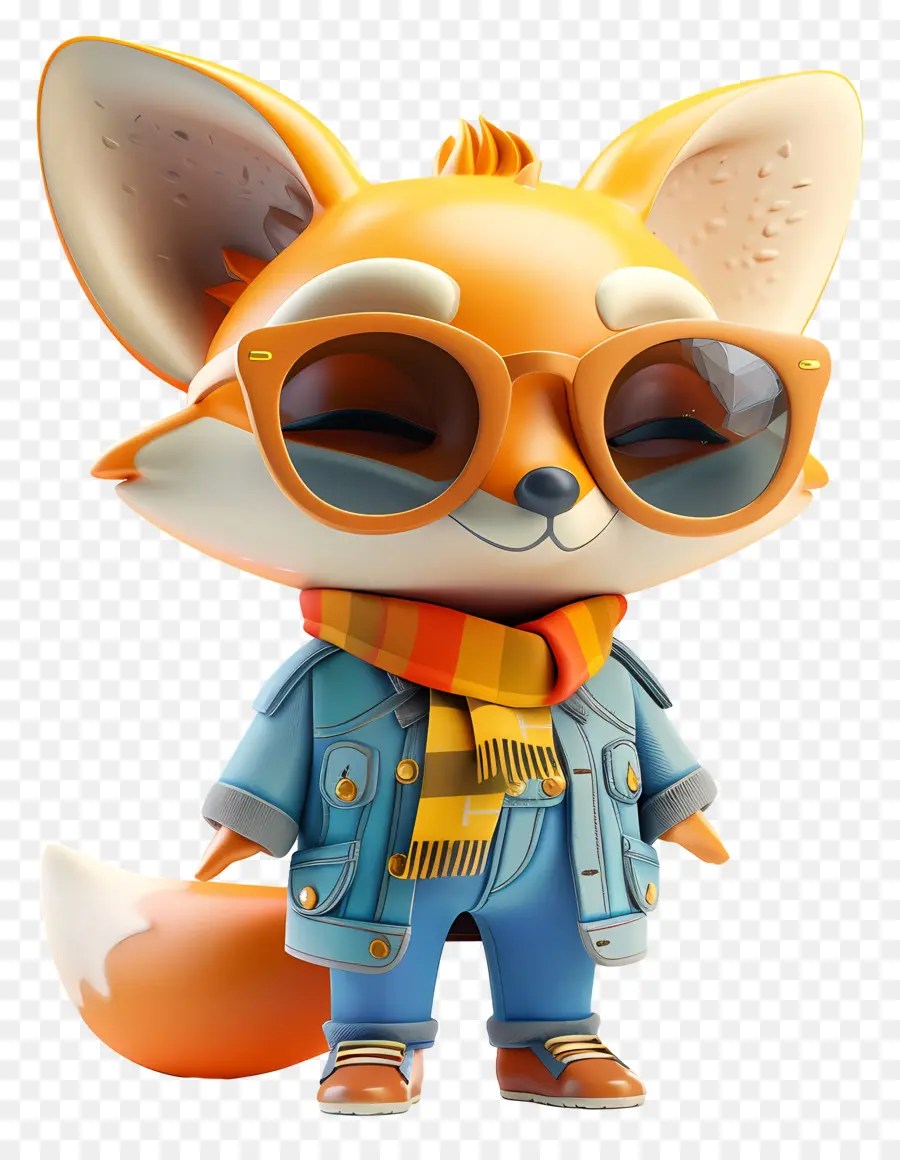 Little Fox 3d，De Dibujos Animados De Fox PNG