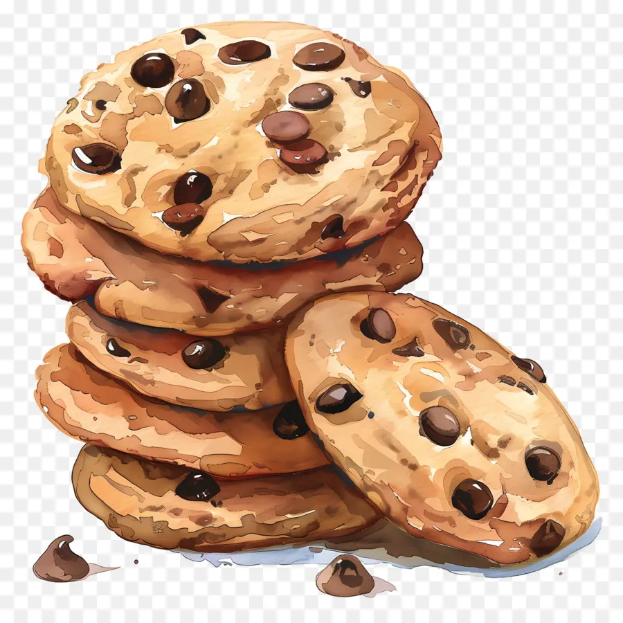 Galletas Con Chispas De Chocolate，Galletas PNG