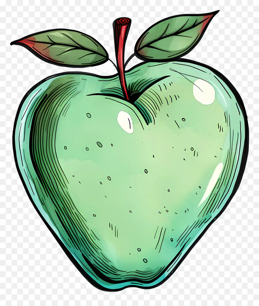 Dibujos Animados De Apple，Manzana Verde PNG