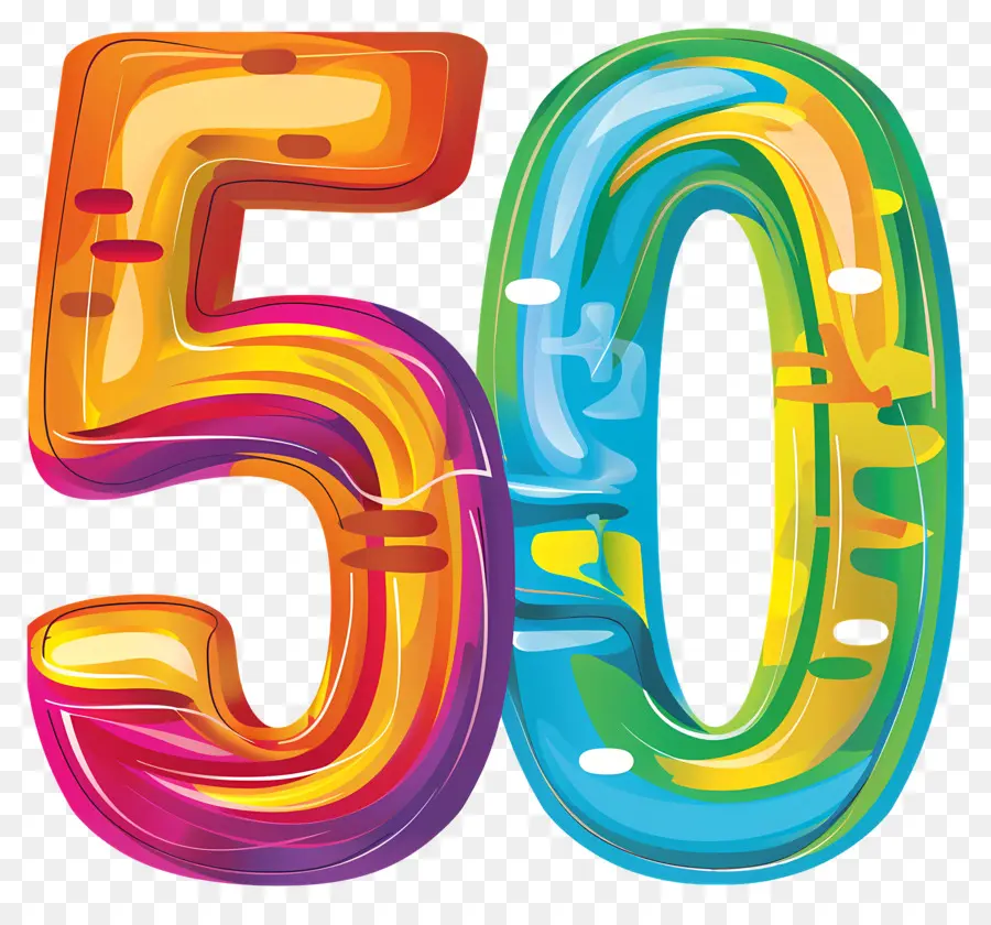 Número 50，Globos PNG