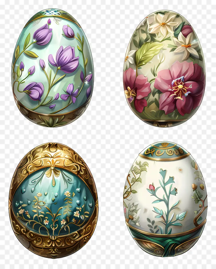 Los Huevos De Pascua，Cáscaras De Huevo Decoradas PNG