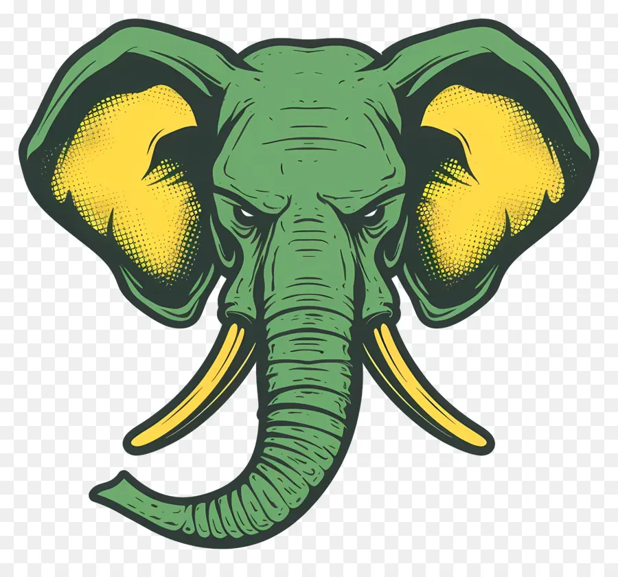 Linda Cara De Elefante，Elefante Verde PNG