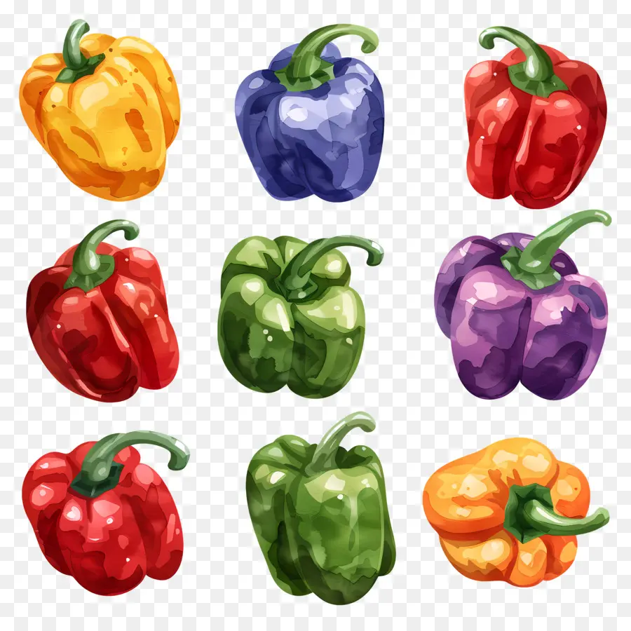 Bell Peppers，Pimientos PNG