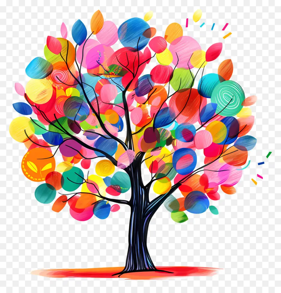 Árbol，Colorido árbol PNG