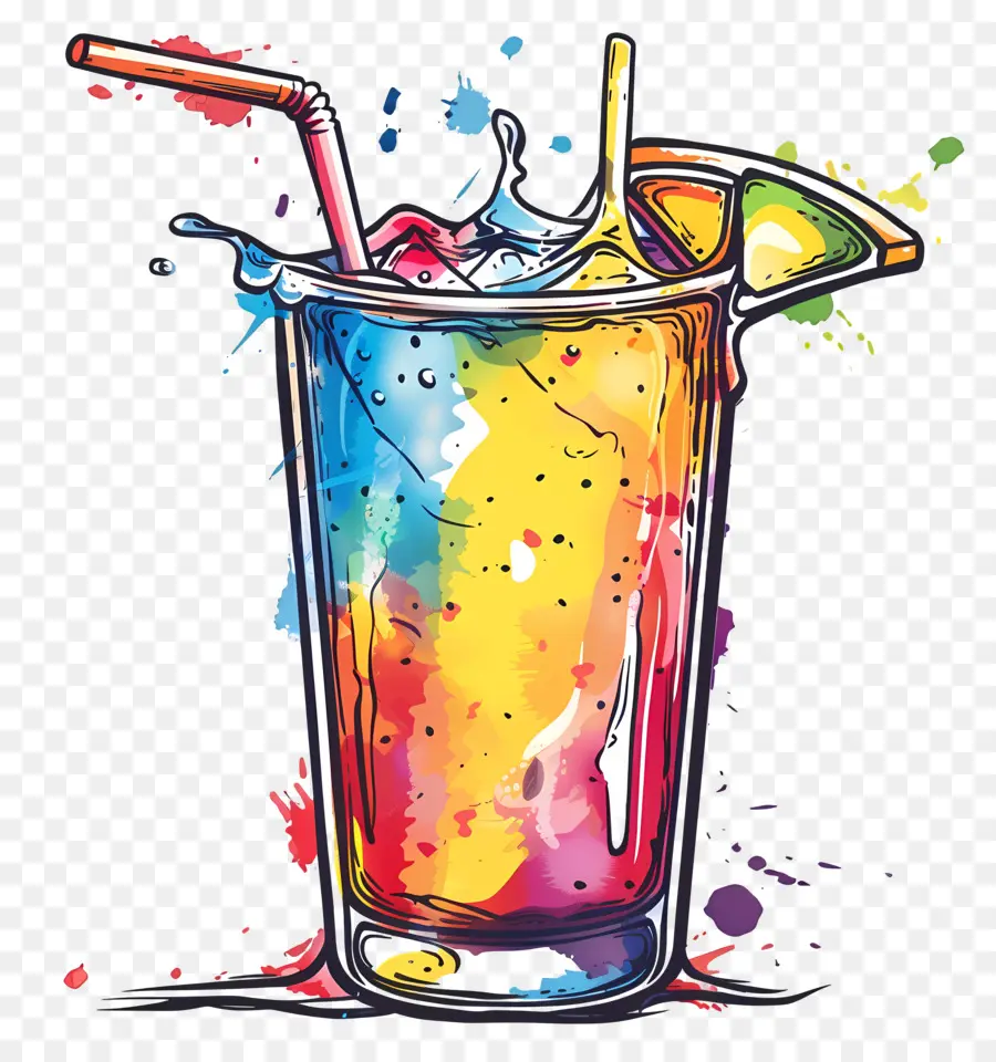 Beber，Bebida Colorida PNG