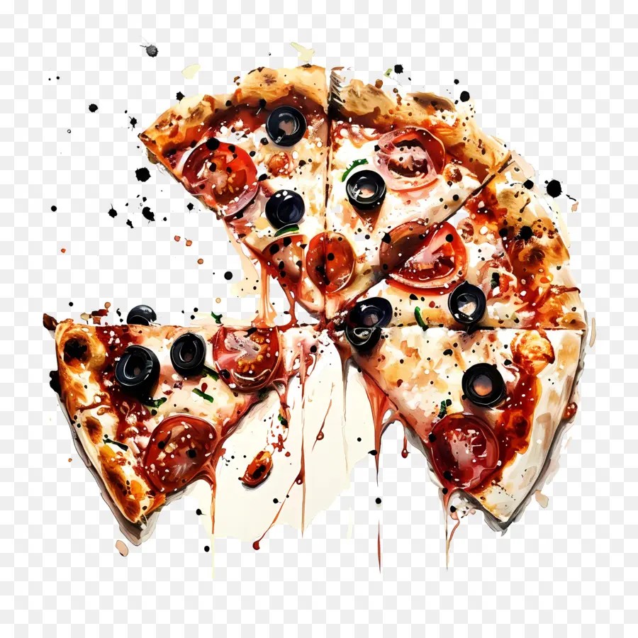 Pizza，Aceitunas PNG