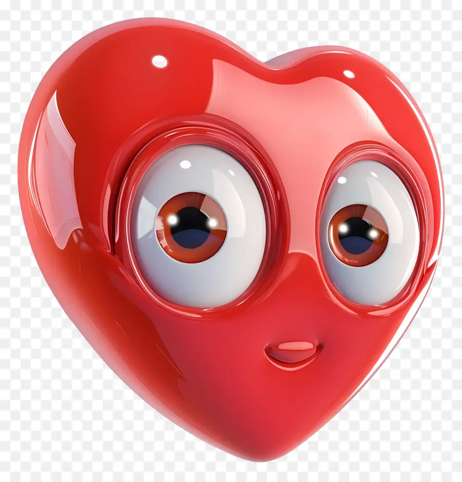 Corazón Con Ojos，En Forma De Corazón PNG