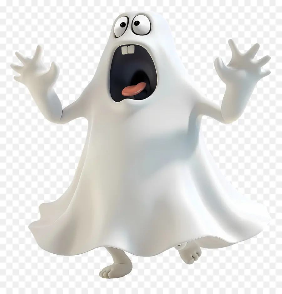 3d Fantasma Asustado，Disfraz De Fantasma PNG