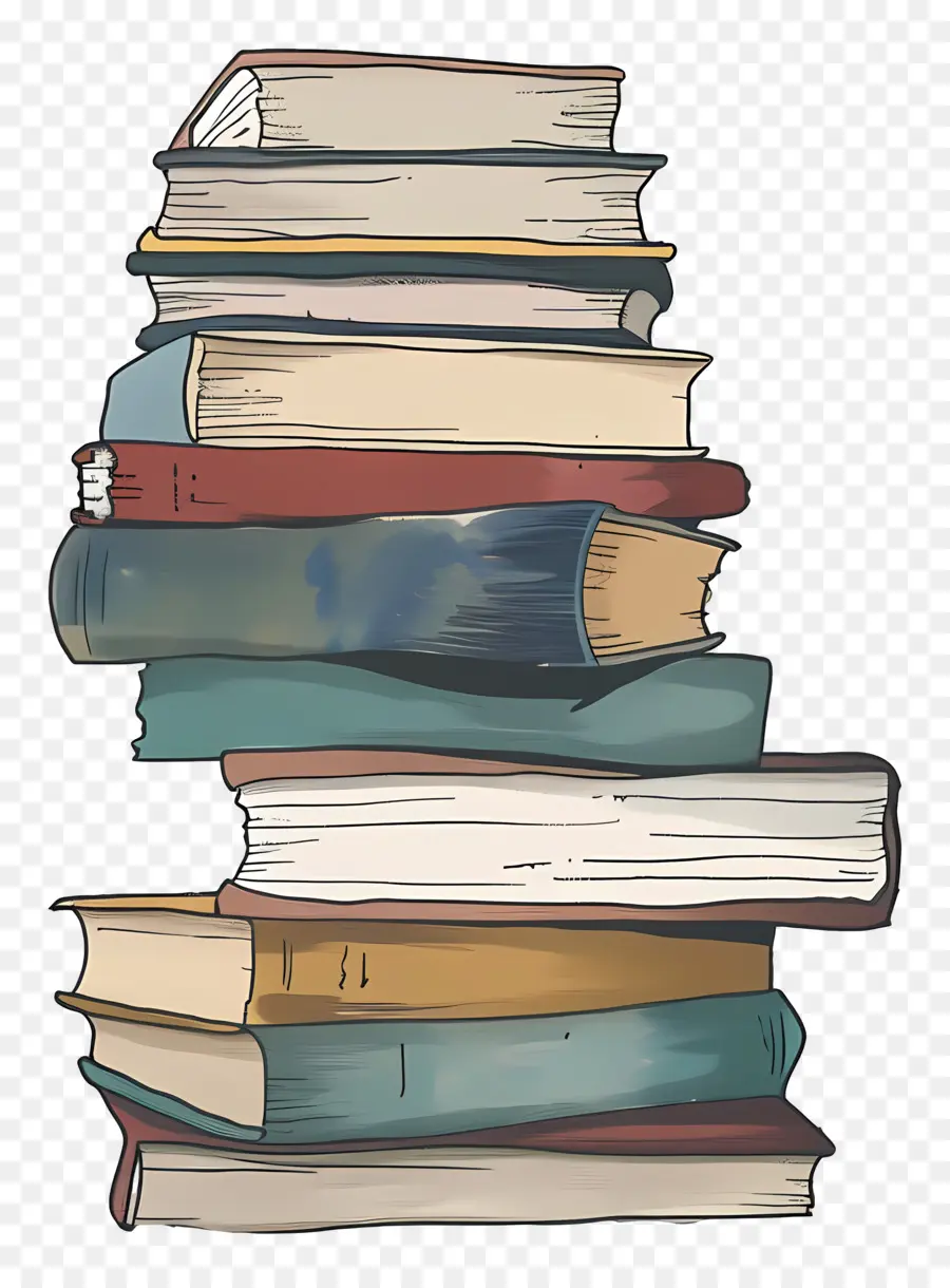 Pila De Libros，Libros Antiguos PNG