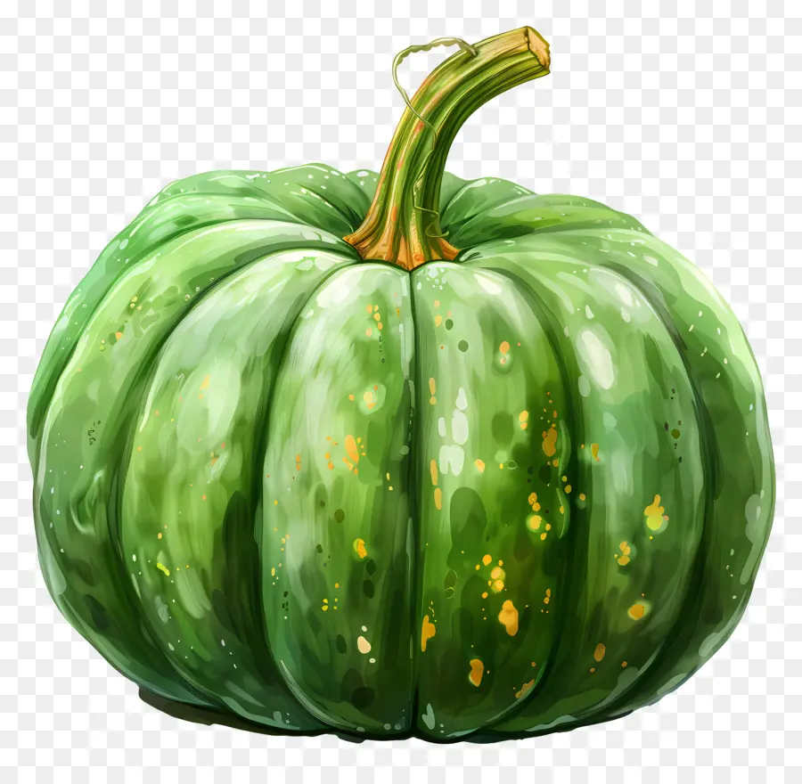 Verde Calabaza，Pintura A La Acuarela PNG