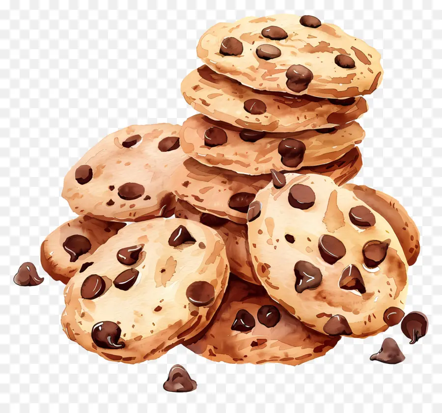 Galletas Con Chispas De Chocolate，Los Productos Horneados PNG