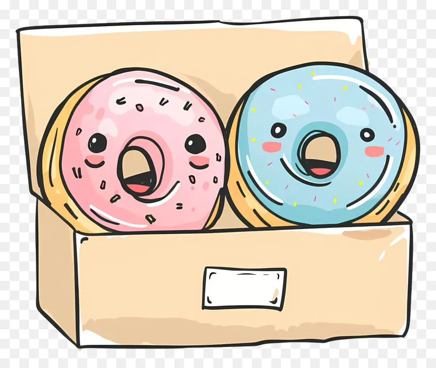 Caja Con Donas，Donas PNG